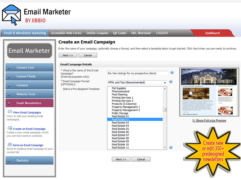 template for email